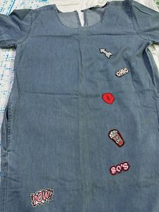 Denim Patch Dress