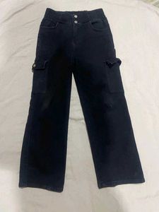 Black Cargo Jeans