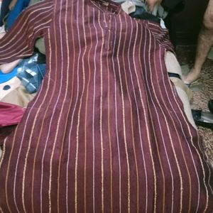 Striped Brown Kurta pajama