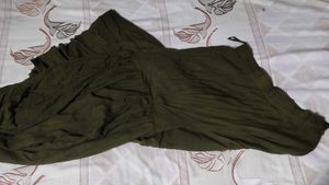 Olive Green Boho Skirt