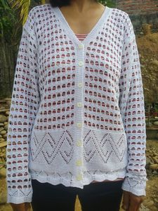 Knitted White Shrug