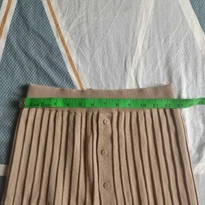 Button Front Knit Skirt Waist 26