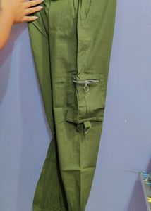 Korean Olive Green Cargo Pants
