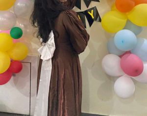 Birthday Slit Grand Gown - Personalized With Bow