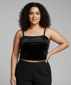 Tokyo Talkies Velvet Black Cami Top XL
