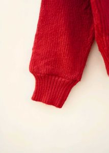 Red Zip-Up Sweater