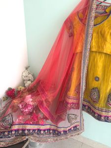 Elegant Yellow Lehenga Choli