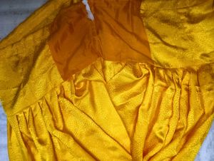 Honey Yellow Silk Suit