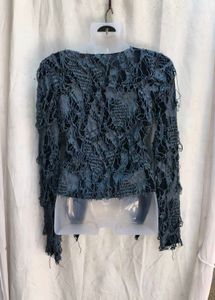 Lace Detail Open Front Top