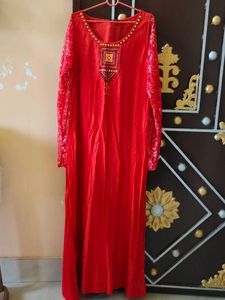 Elegant Red Ethnic Gown