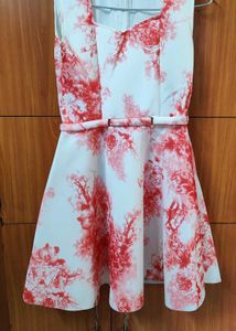 Beautiful White And Red Dress
