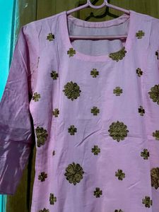 Women Handwork Lace Detailing Kurta