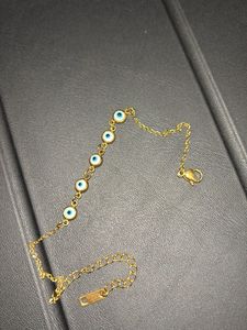 Anti Tarnish Evil Eye Gold Bracelet