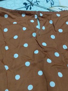 Brown Polka Dot Top