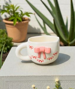 coquette Bow Mugs cup  - Set of 2(valentine Couple