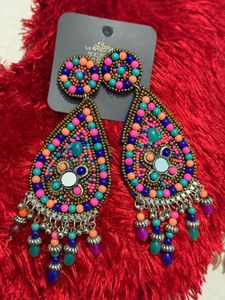 Multi Colored Statement Earrings