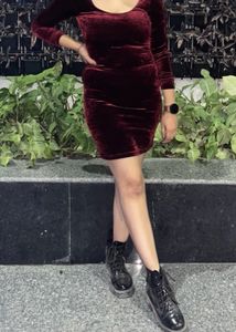 Velvet Sexy Partywear Dress