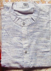 Striped Mandarin Collar Kurta