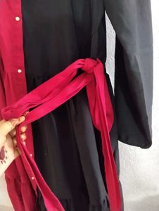 Two-Tone Shirt Dress