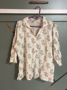 Floral Print Button-Up Shirt