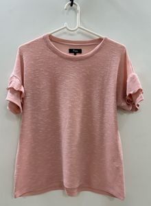 Blush Pink Ruffle Sleeve Top