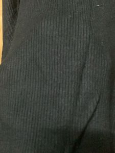 Black High Neck Fitted Sweater