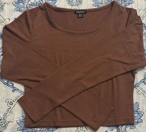 Brown Long Sleeve Top