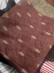 Brown Beautiful Dupatta ( Like Dress Material)