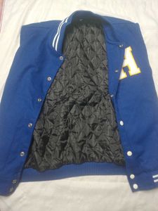 Blue Varsity Sleeveless Jacket