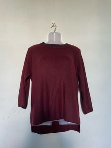 Burgundy Knit Top