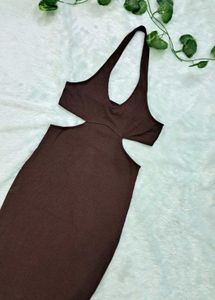 H&amp;M Ribbed Halter Neck Dress