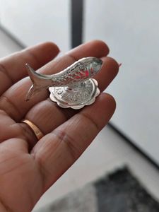 Pure Silver Fish For Laxmi Pooja Used