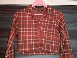 Red Plaid Crop Top