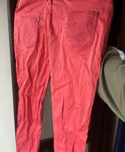 three Black And Pink Denims