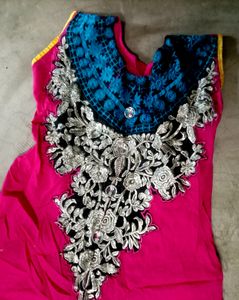Pink Sleeveless Kurti