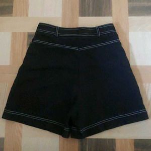 Black Denim Shorts