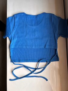 Backless Blue Top