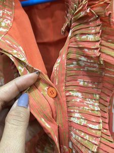 Imported Classy Multicoloured Orange Top