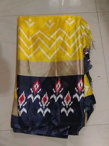 Ikkat Print Silk Saree,Used Once