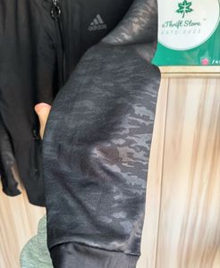 Adidas Black Camo Sleeve Varsity Zipper