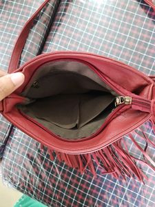 Red sling bag
