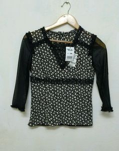 Trendy New Black And White Top For Women