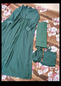 Green Colour Abaya