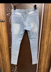 Faded Knee Slit Jeans