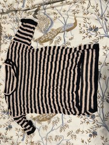 Striped Half Sleeve Top