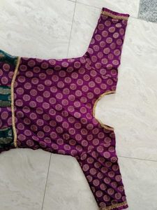Ethnic Purple and green Long Frock Women