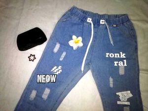 Cute Graphic Denim Jeans