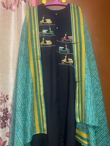 Charcoal Kurta Sets & Printed Dupatta