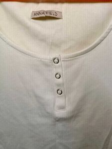 White Top With Buttons