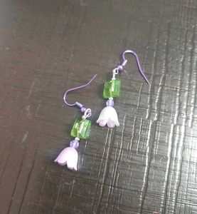 Flower Crystal Beads Earrings🌷🌿🪻